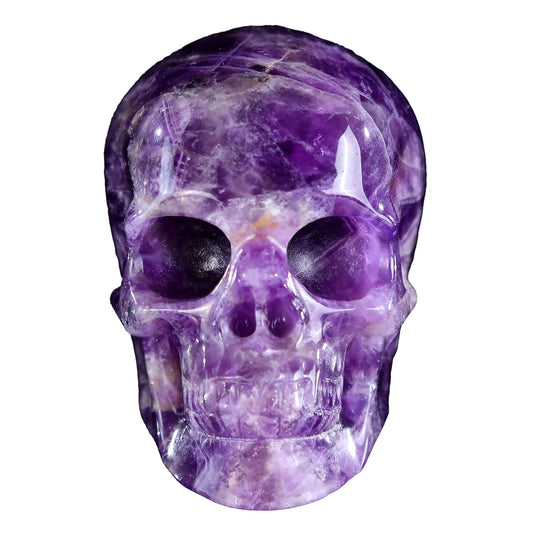 3.0" Natural Amethyst Crystal Skull Spiritual Calming Ornament