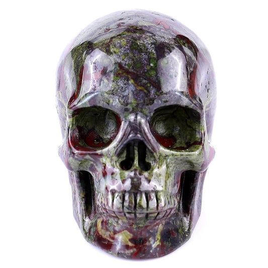 2.2" Dragon Blood Jasper Crystal Skull