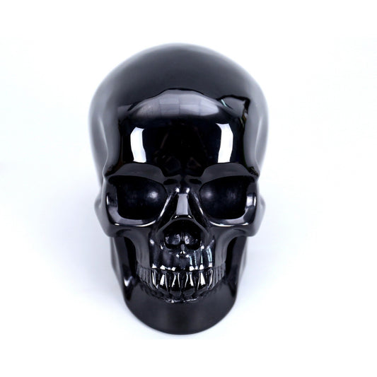 4.5 Inch Black Obsidian Crystal Skull three-quarter view facing right