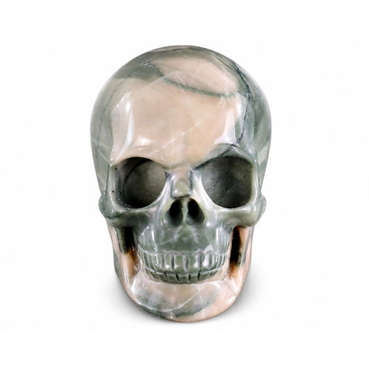 Nine Dragon Jade crystal skull front