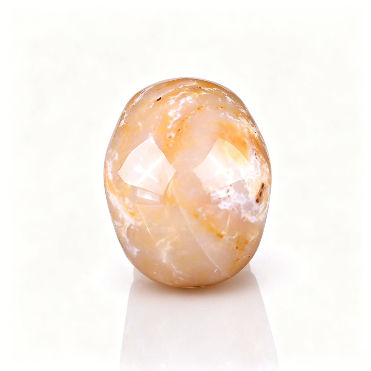 4.5" Yellow Chalcedony Crystal Skull - Oval Rough Stone