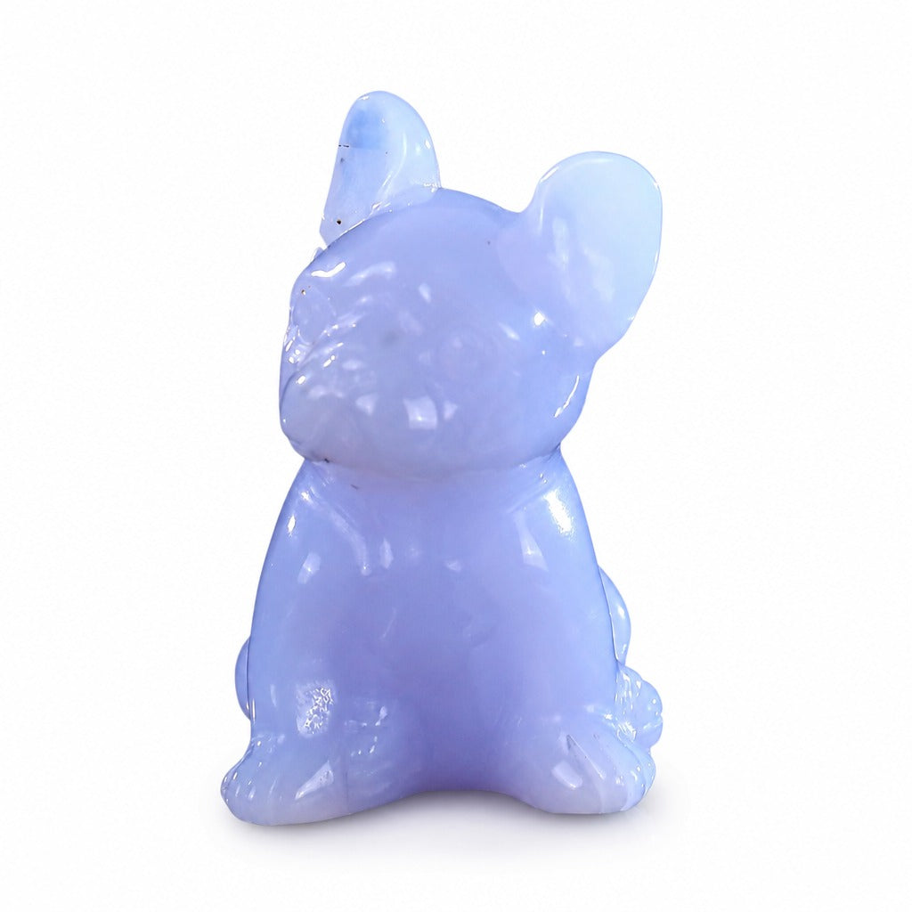 2.0" Blue Chalcedony Bulldog