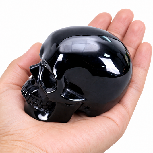 3.0" Black Obsidian Crystal Skull