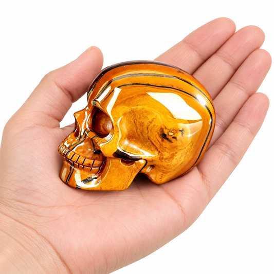 3.0" Tiger's Eye Crystal Skull