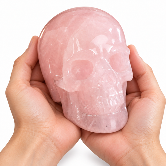 4.5" Rose Quartz Crystal Skull