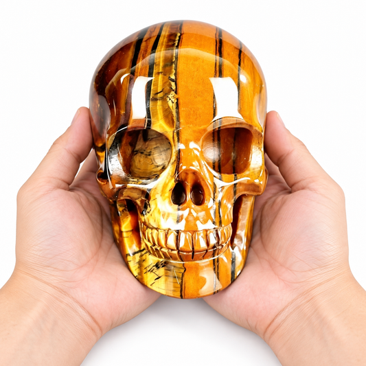 4.5" Tiger's Eye Crystal Skull