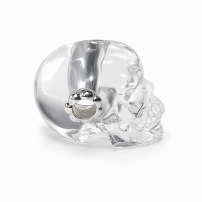1.0" Clear Quartz Crystal Skull Necklace - Back View