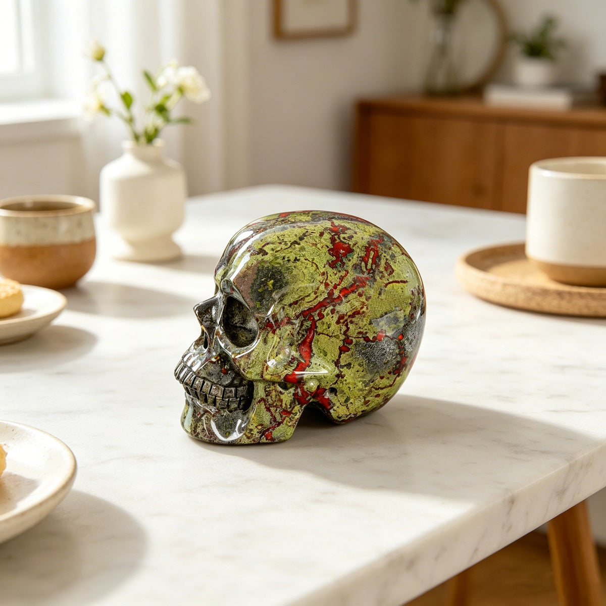 2.2" Dragon Bloodstone Crystal Skull – A Noble Healing Skull