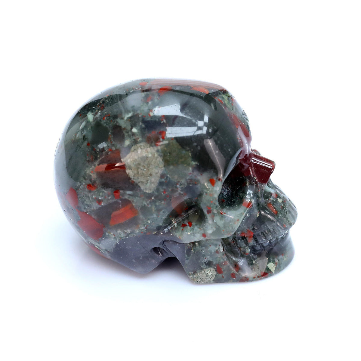 4.5" Blood Stone Crystal Skull