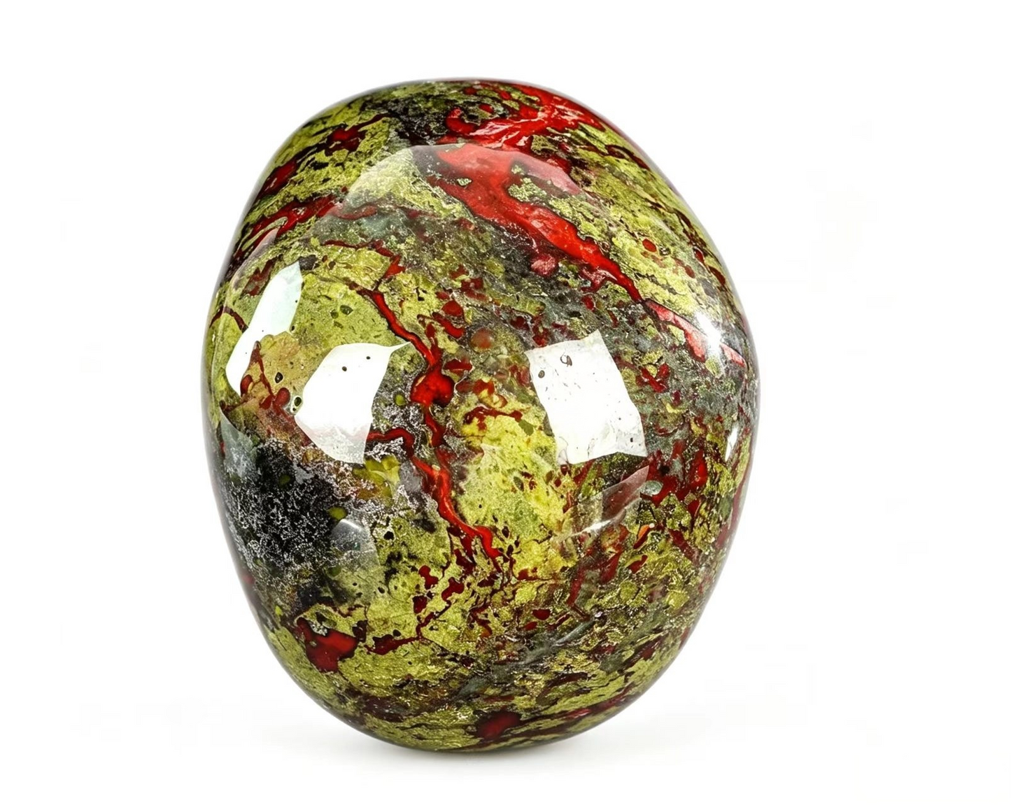 2.2" Natural Dragon Blood Jasper Crystal Skull Grounding Protection Ornament