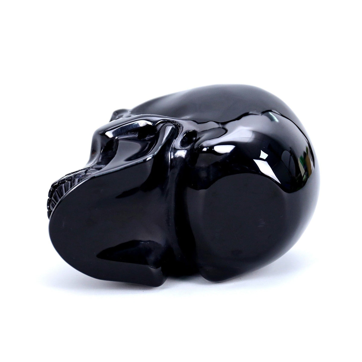 4.5 Inch Black Obsidian Crystal Skull top view