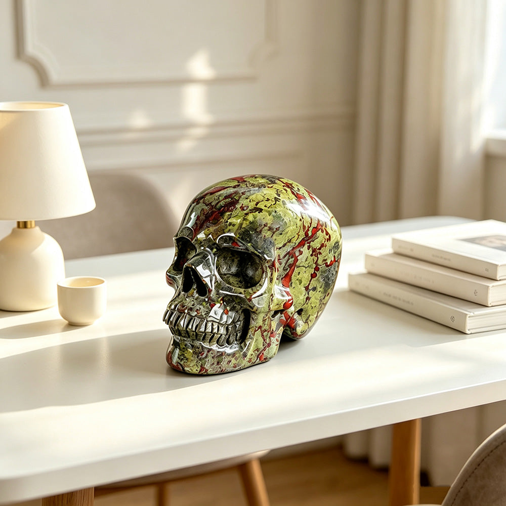 2.2" Dragon Bloodstone Crystal Skull – A Noble Healing Skull