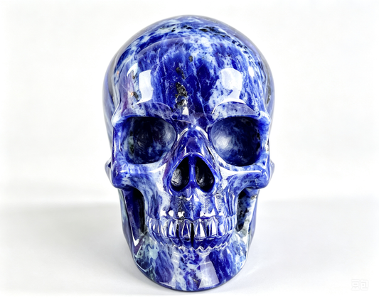 2.2"Natural Sodalite Crystal Skull Spiritual Truth & Calming Ornament