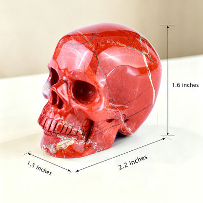 2.2" Red Jasper Crystal Skull