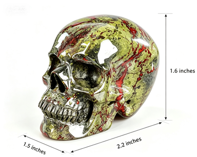 2.2" Dragon Bloodstone Crystal Skull – A Noble Healing Skull