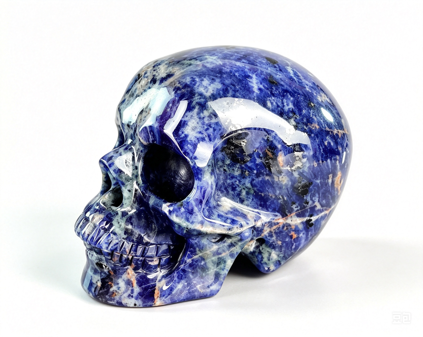 3.0"Natural Sodalite Crystal Skull Spiritual Truth & Calming Ornament