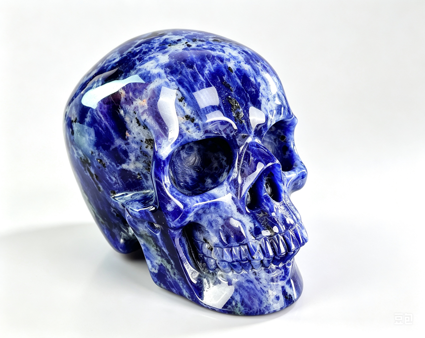 2.2"Natural Sodalite Crystal Skull Spiritual Truth & Calming Ornament