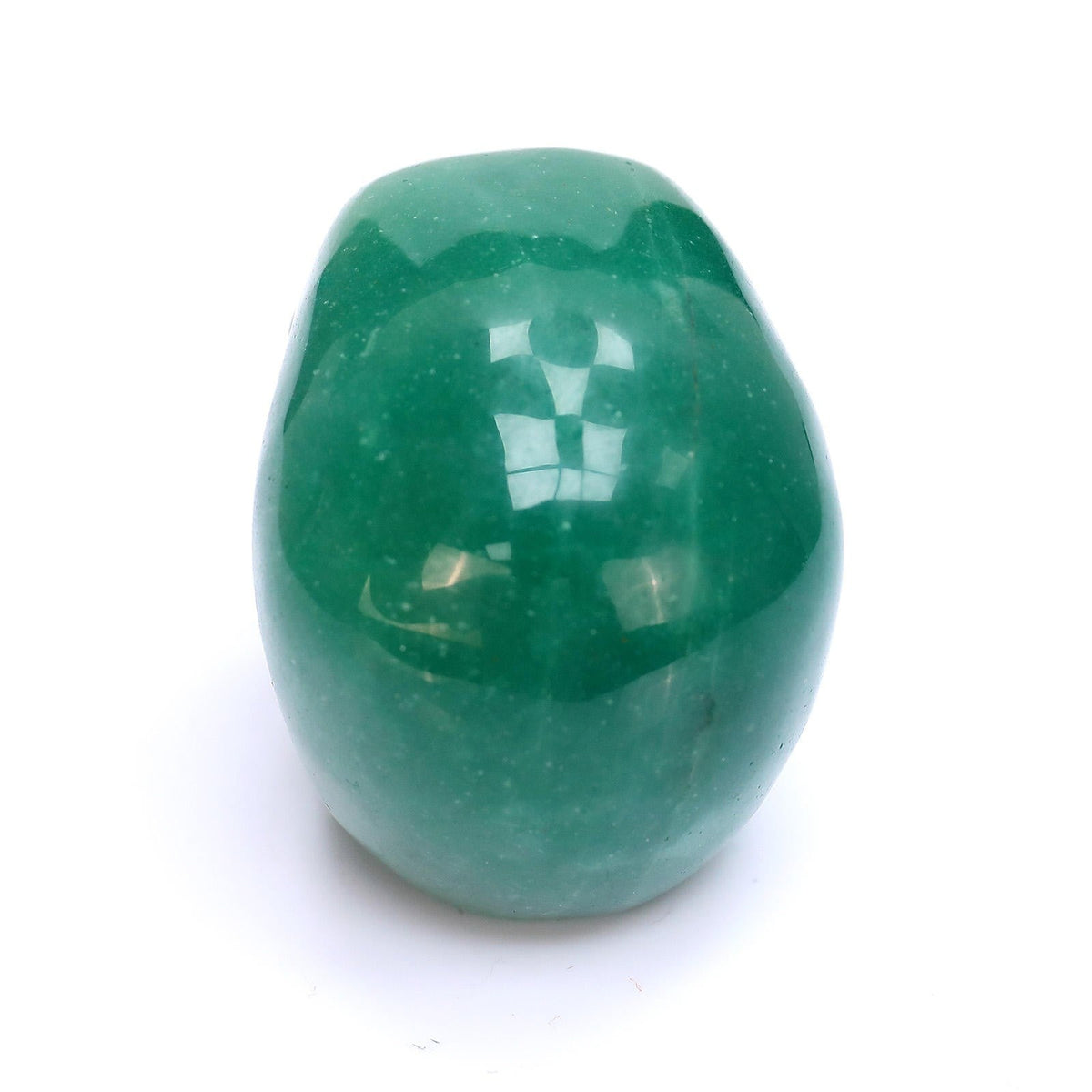 4.5 Inch Green Aventurine Crystal Skull top view