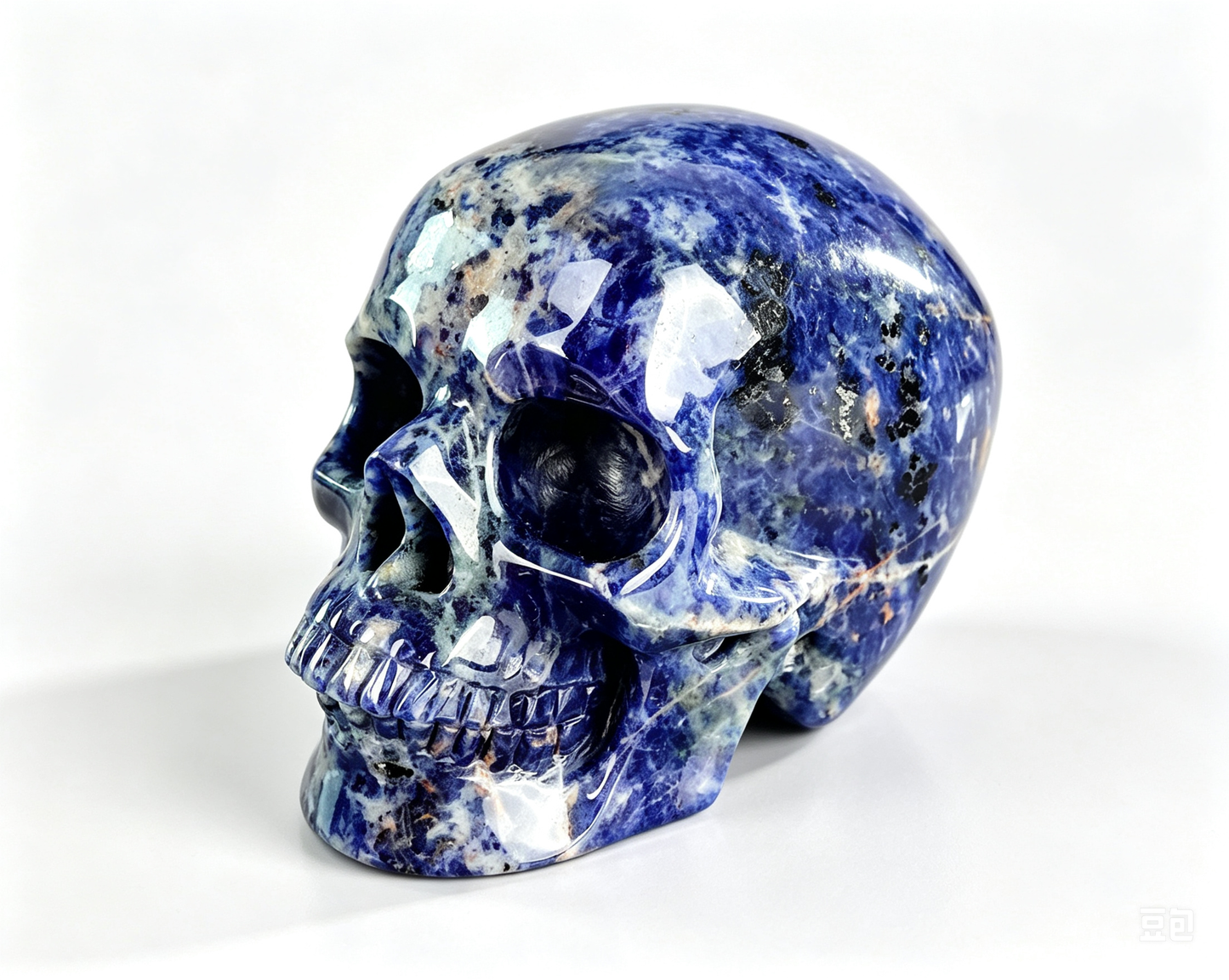 3.0"Natural Sodalite Crystal Skull Spiritual Truth & Calming Ornament