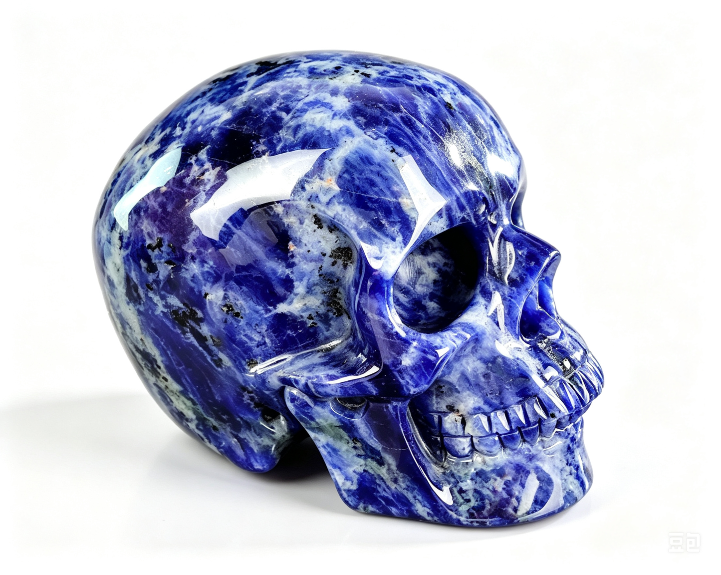 2.2"Natural Sodalite Crystal Skull Spiritual Truth & Calming Ornament