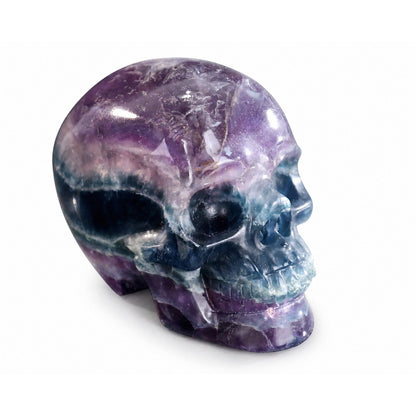 Fluorite crystal skull right front 45