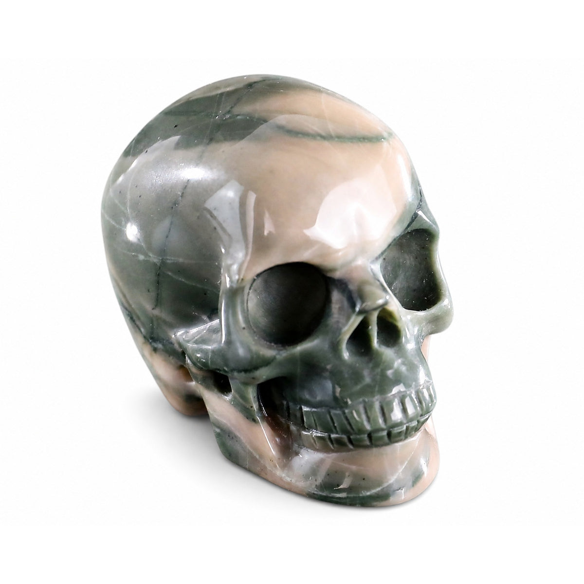 Nine Dragon Jade crystal skull left front 45