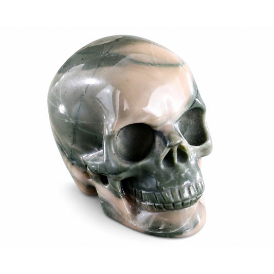 Nine Dragon Jade crystal skull left front 45
