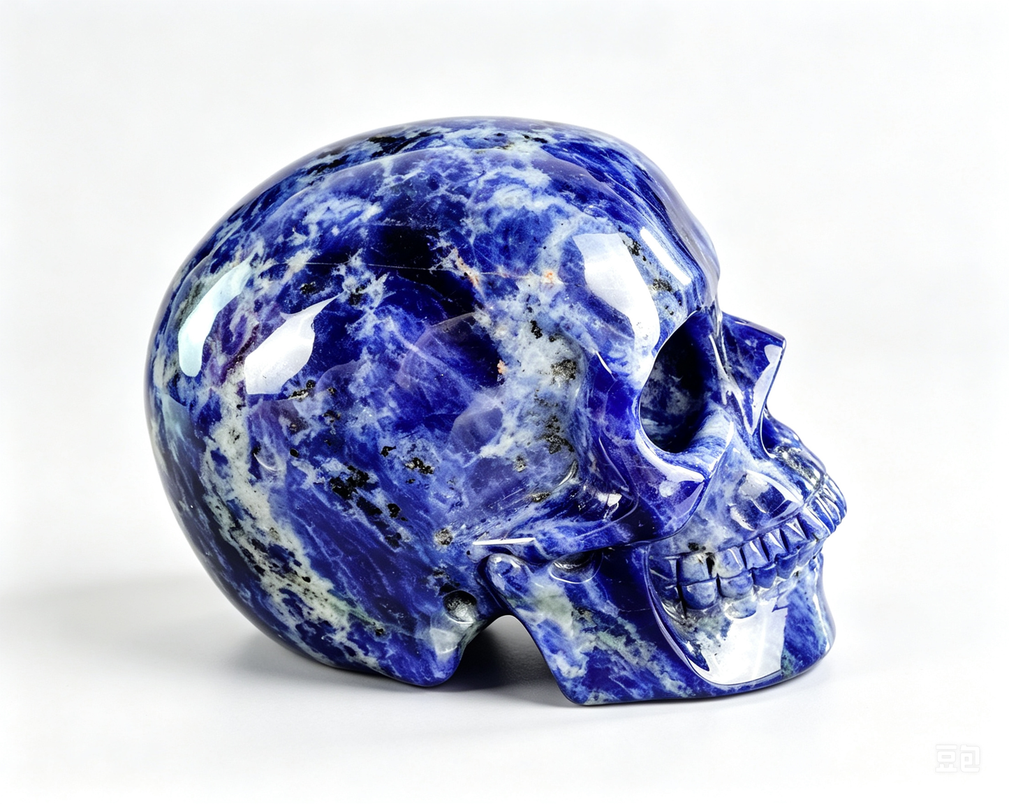 2.2"Natural Sodalite Crystal Skull Spiritual Truth & Calming Ornament
