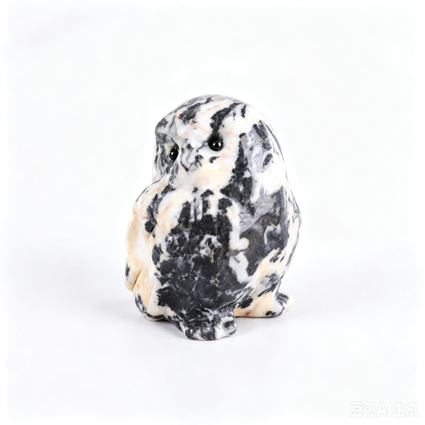 2.5"Natural Crystal Hand Carved Cute Owl Figurine, Spirit Animal Wisdom Stone Spiritual Healing Home Altar Decor