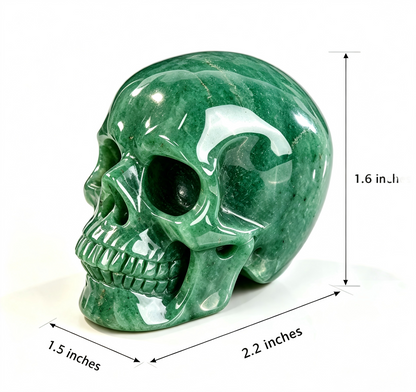 2.2" Green Aventurine Crystal Skull