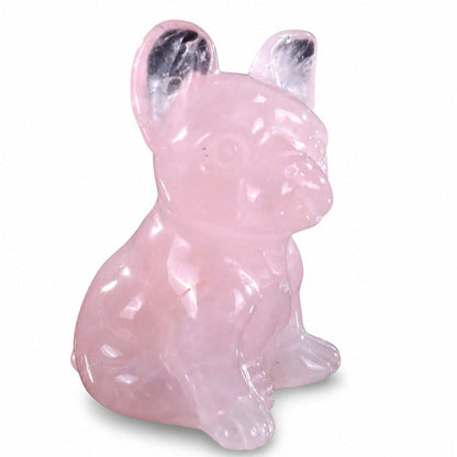 2.0" Rose Quartz Bulldog