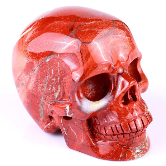 2.2" Natural Red Jasper Crystal Skull Root Chakra Healing Ornament