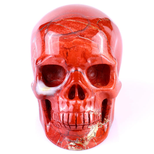 2.2" Natural Red Jasper Crystal Skull Root Chakra Healing Ornament