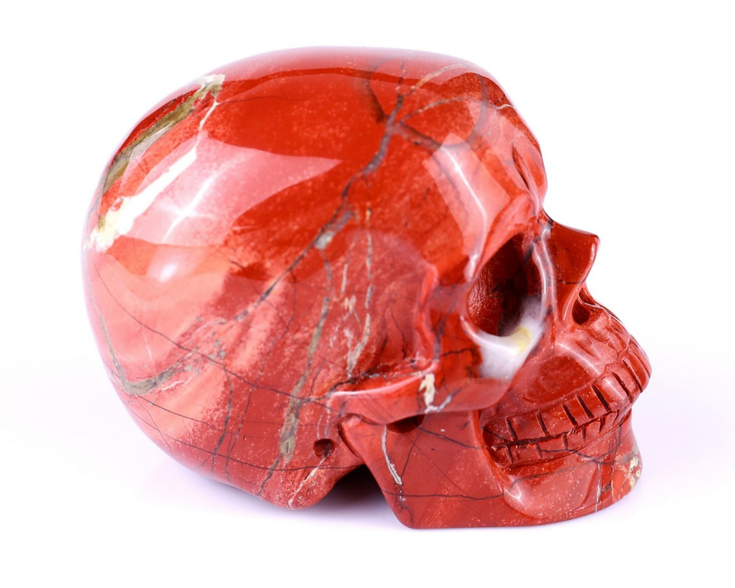 2.2" Natural Red Jasper Crystal Skull Root Chakra Healing Ornament