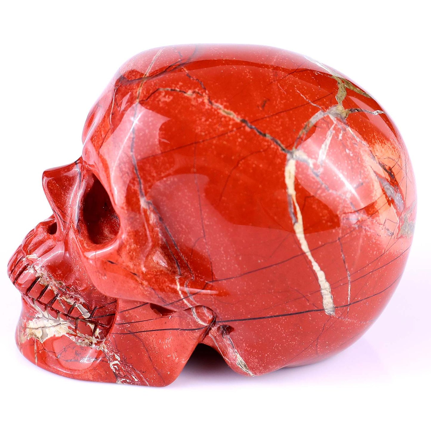 2.2" Natural Red Jasper Crystal Skull Root Chakra Healing Ornament