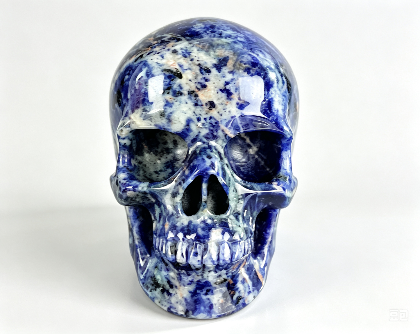 3.0"Natural Sodalite Crystal Skull Spiritual Truth & Calming Ornament