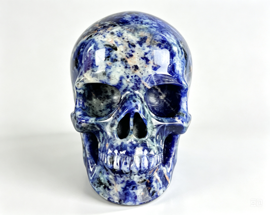 3.0"Natural Sodalite Crystal Skull Spiritual Truth & Calming Ornament