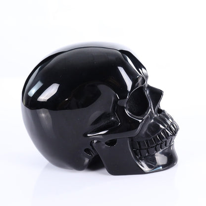 3.0" Black Obsidian Crystal Skull