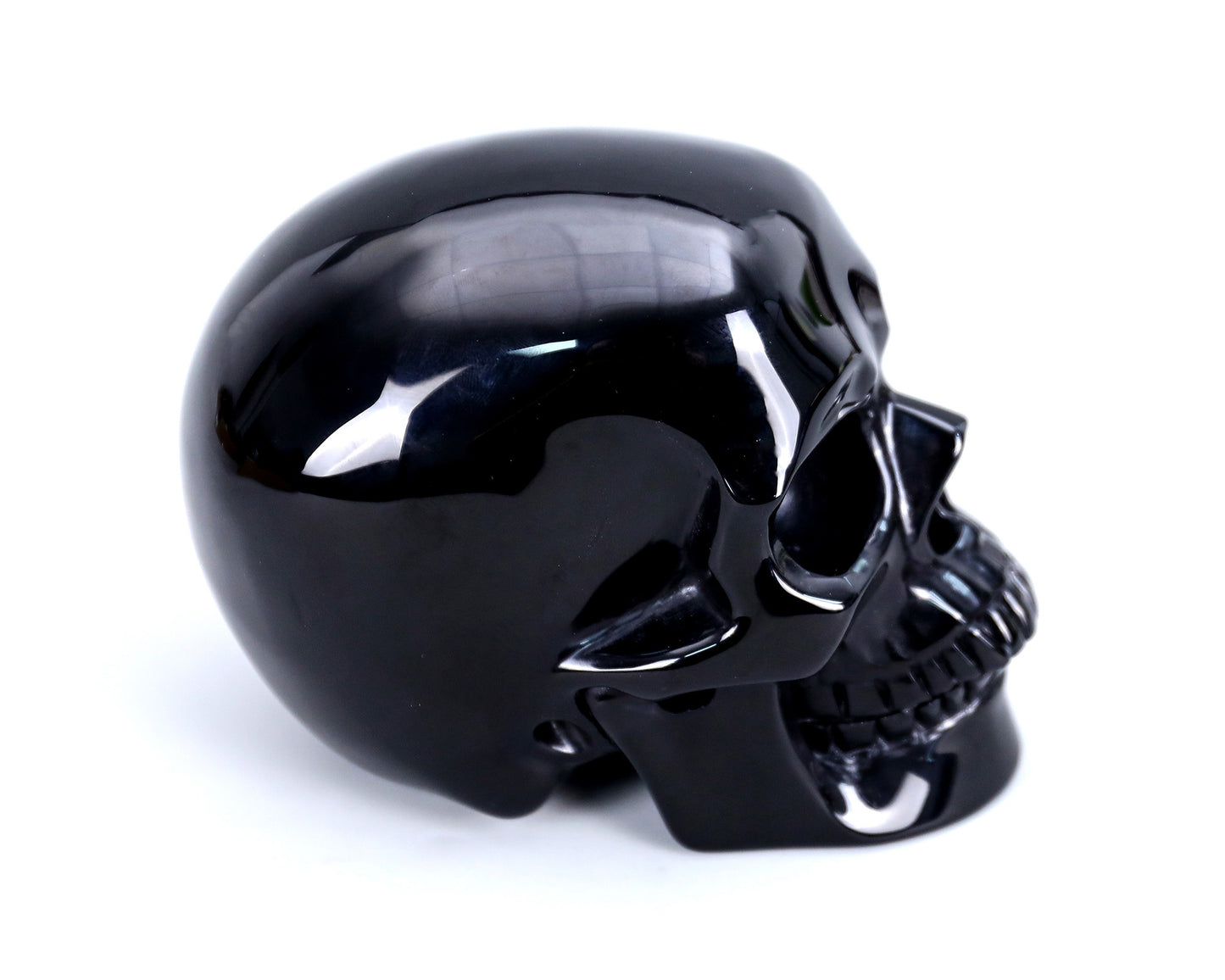 2.2" Natural Black Obsidian Crystal Skull Energy Cleansing Ornament