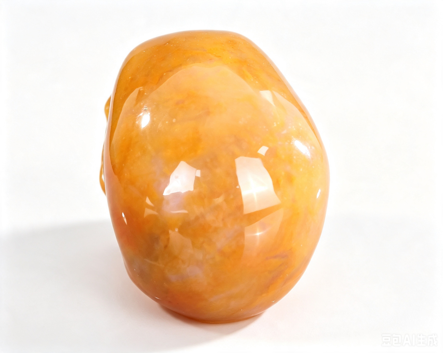 4.5"Natural Yellow Chalcedony Crystal Skull Spiritual Optimism Ornament
