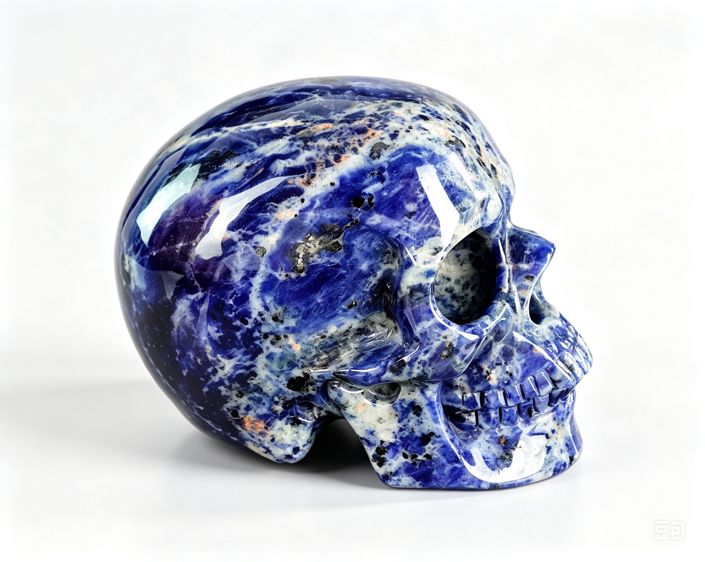 3.0"Natural Sodalite Crystal Skull Spiritual Truth & Calming Ornament