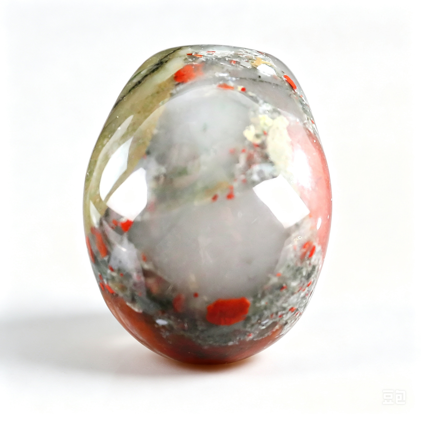 2.2"Natural African Bloodstone Crystal Skull Spiritual Calming Ornament