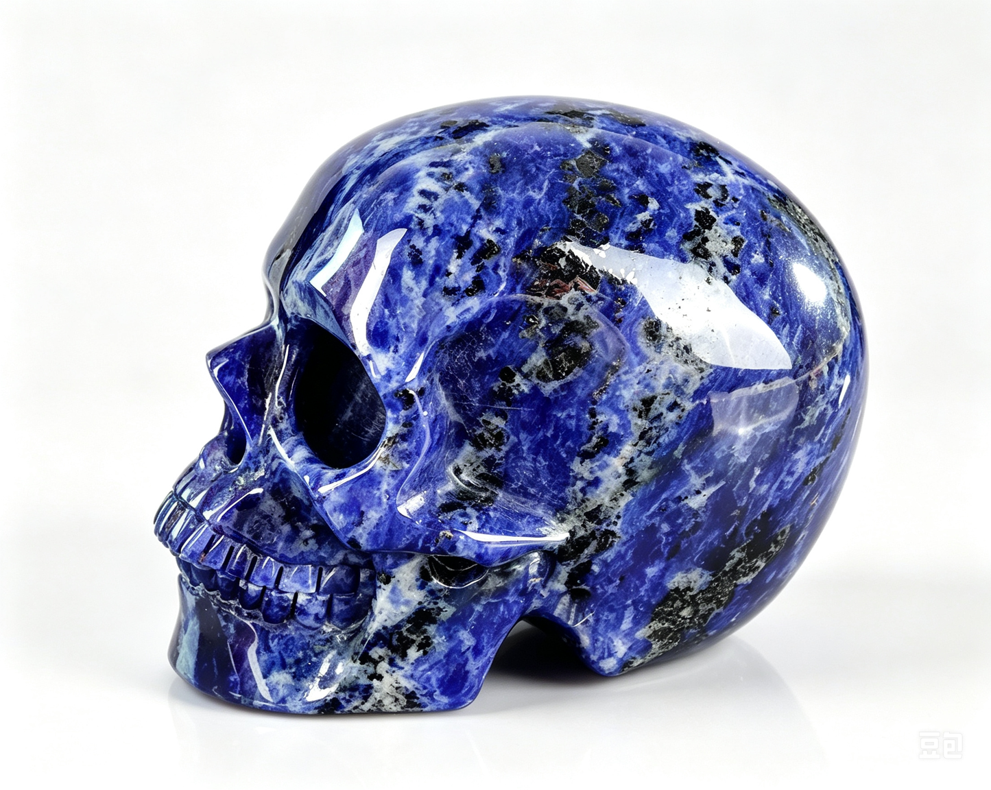 2.2"Natural Sodalite Crystal Skull Spiritual Truth & Calming Ornament