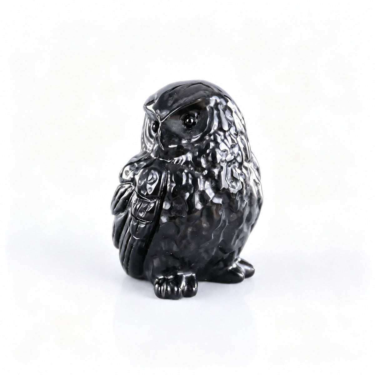 Black Obsidian crystal owl