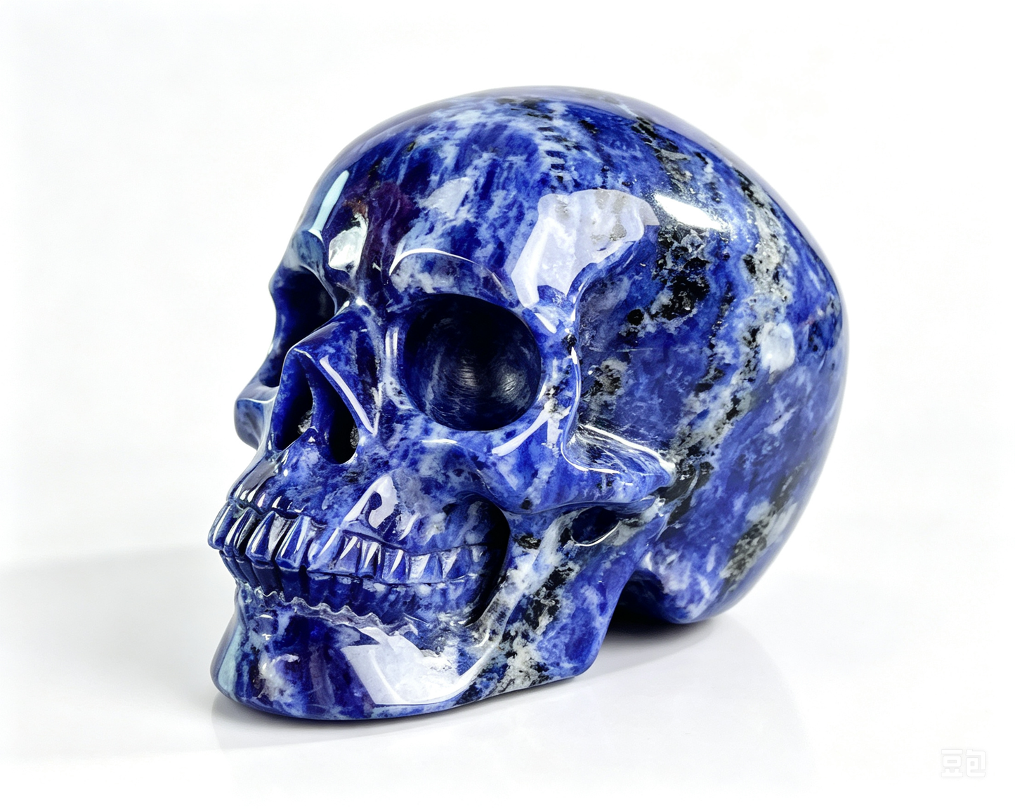 2.2"Natural Sodalite Crystal Skull Spiritual Truth & Calming Ornament