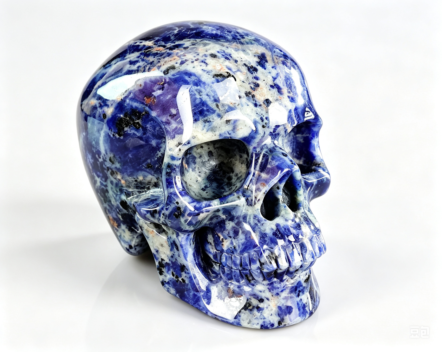 3.0"Natural Sodalite Crystal Skull Spiritual Truth & Calming Ornament