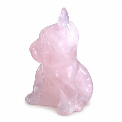 2.0" Rose Quartz Bulldog
