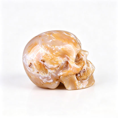 2.2" Yellow Chalcedony Crystal Skull - Side Profile