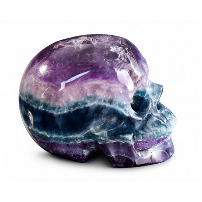 Fluorite crystal skull right side