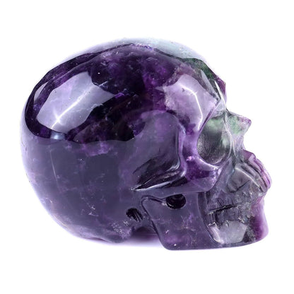 Fluorite crystal skull right side